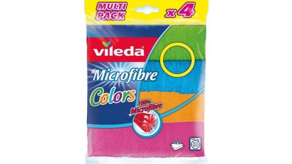 Салфетка Vileda mikrofibre colors, 4 шт