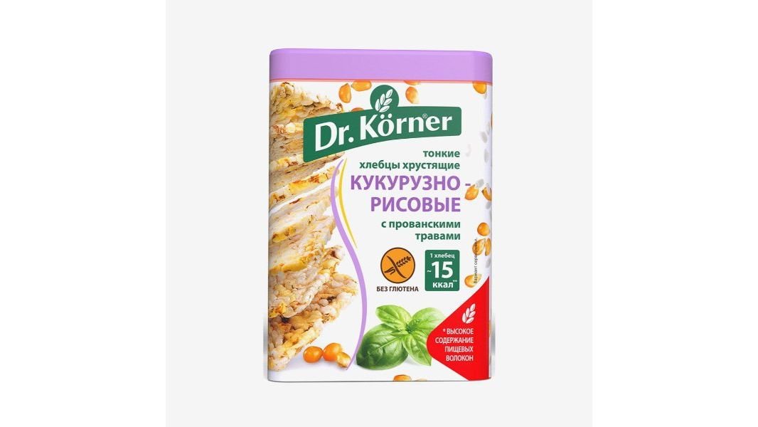 Хлебцы Dr.Korner кукуруза-рис+прованские травы 100г