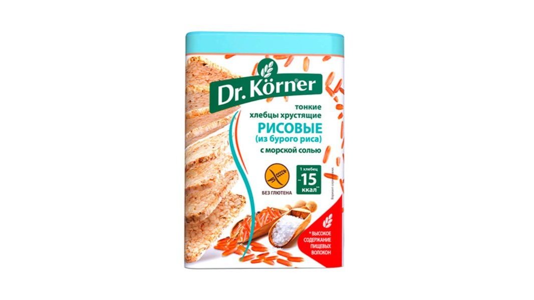 Хлебцы Dr. Korner рисовые с морской солью 100 г