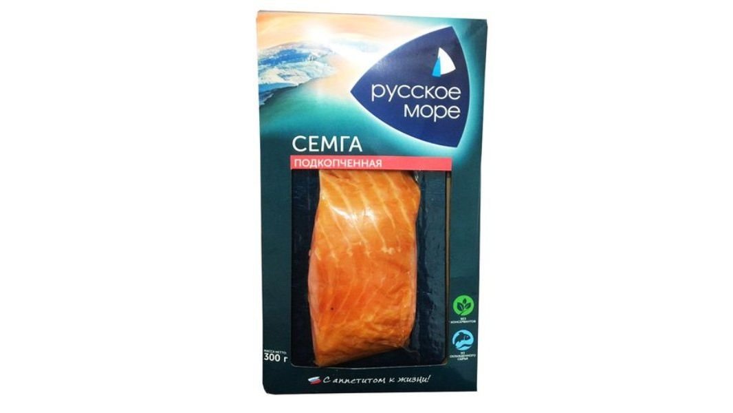 Семга РУССКОЕ МОРЕ Кусок п/к 200г