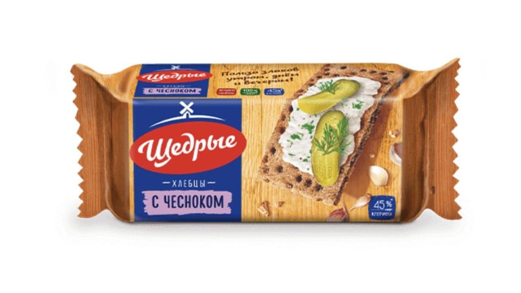 Хлебцы Щедрые с чесноком 100 г