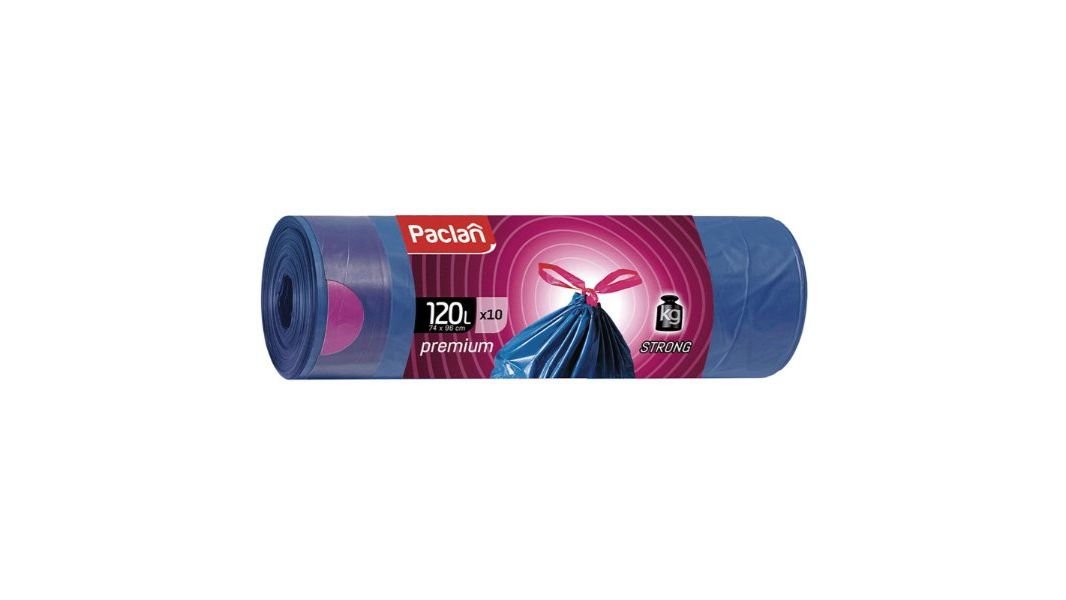 Пакеты д/мусора Paclan premium с тесьмой 120л 70х100см