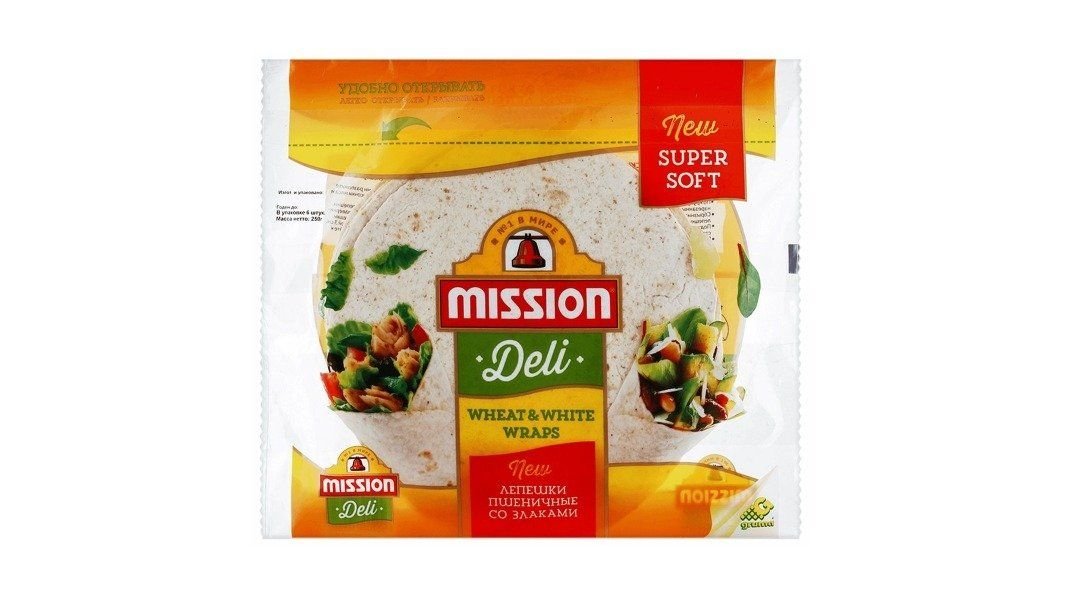 Тортилья MISSION DELI Пшеничная со злаками 250г