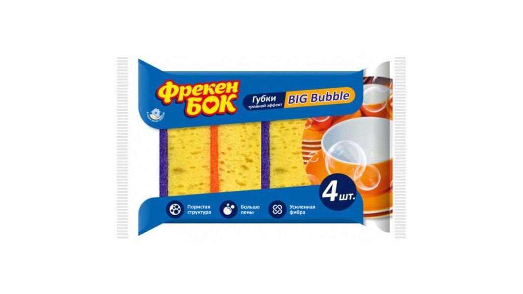 Губки кухонные Фрекен Бок Big Bubble 4 шт