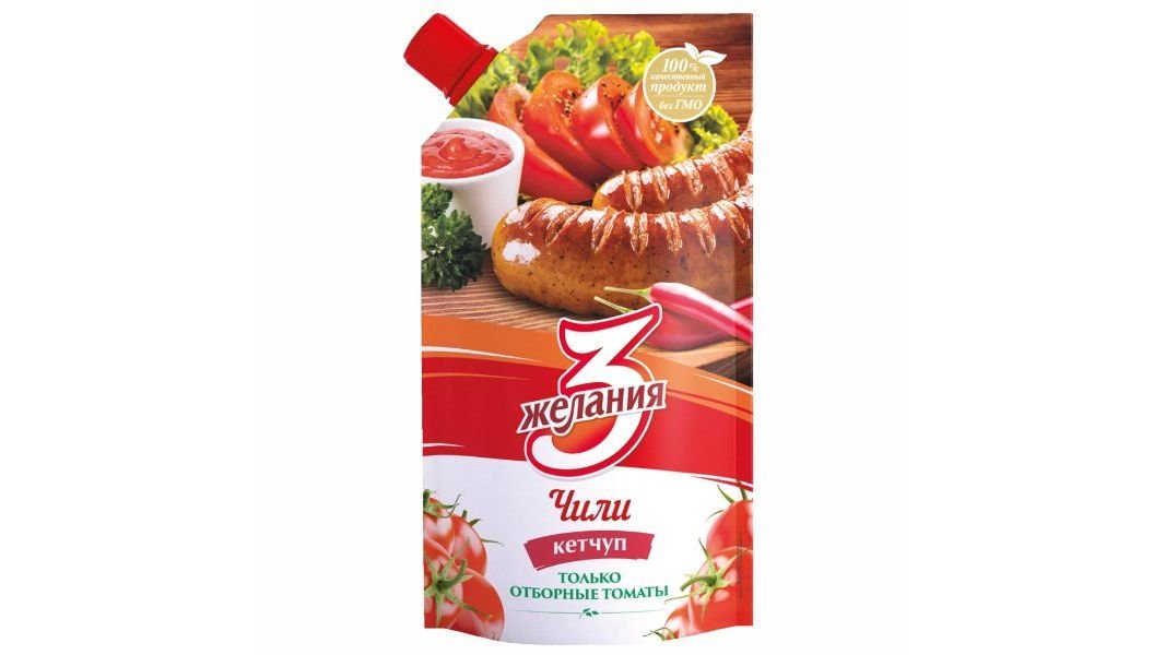 Кетчуп 3 желания чили 250 г доз д/п