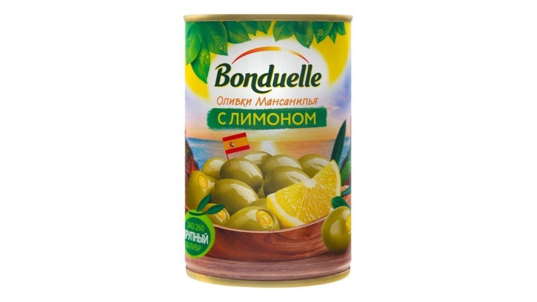 Оливки Bonduelle мансанилья с лимоном 314 мл