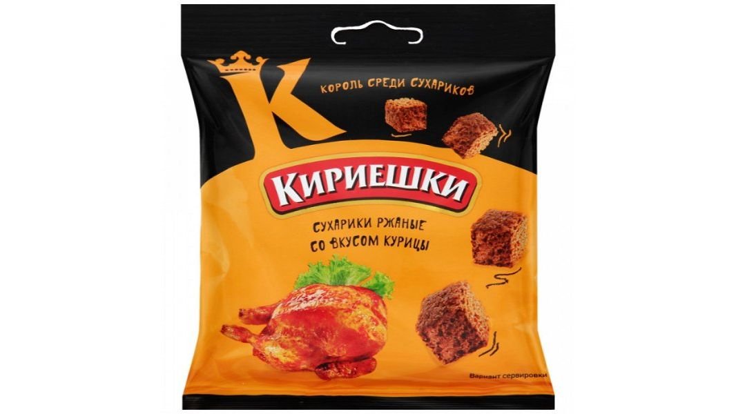 Сухарики кириешки курица 40 г пак