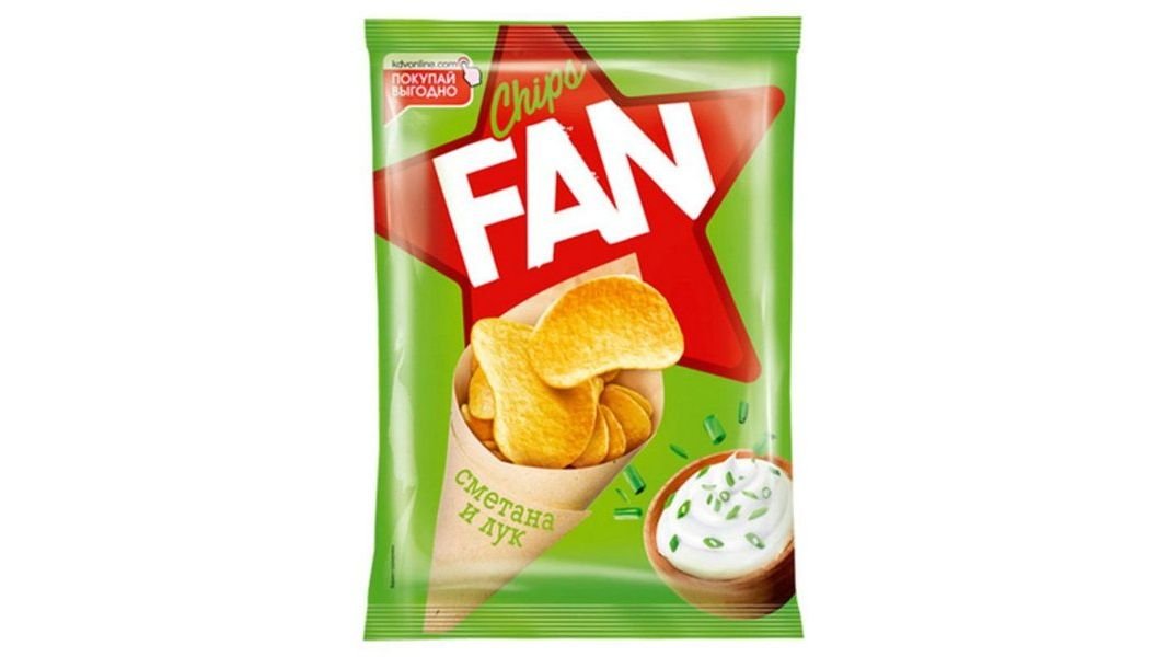 Чипсы fan сметана и лук 120 г