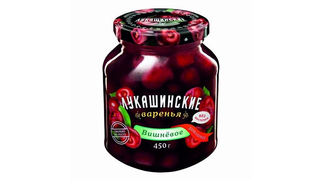 Варенье лукашинские вишневое 450 г ст/бан