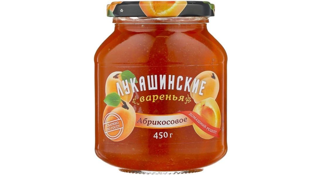 Варенье лукашинские абрикосовое 450 г ст/бан