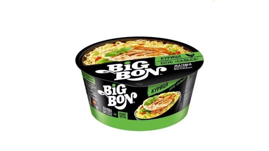 Лапша Big-Bon с курицей и соусом Сальса 85 г