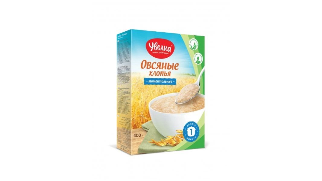 Хлопья Увелка овсяные моментальные 400 г