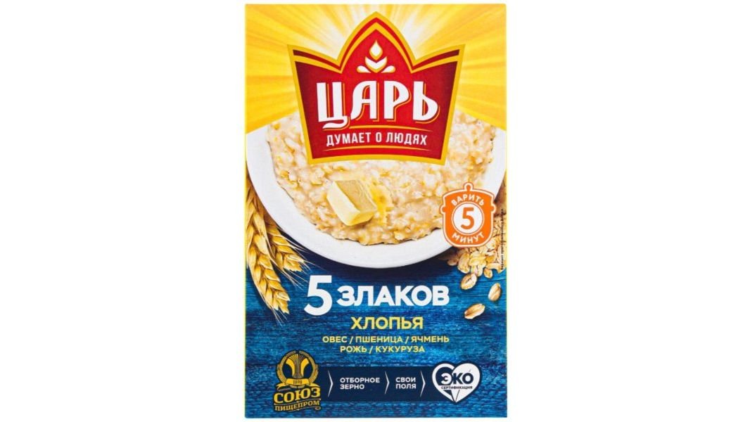 Хлопья Царь-Каша 5 злаков 400 г