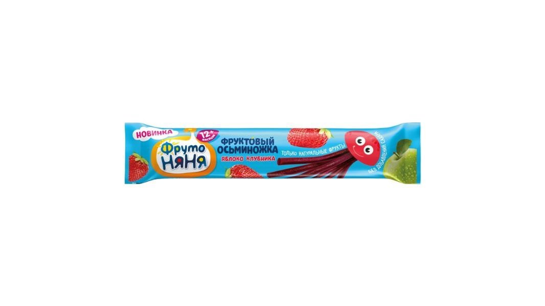 Кусочки фруктовые Фрутоняня яблоко клубника 16г