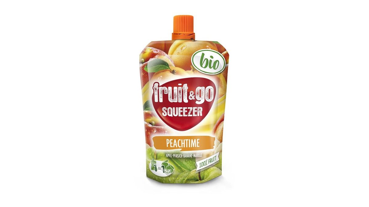 Dřeň Bio fruit&go Machland jablko-broskev-banán-meruňka
