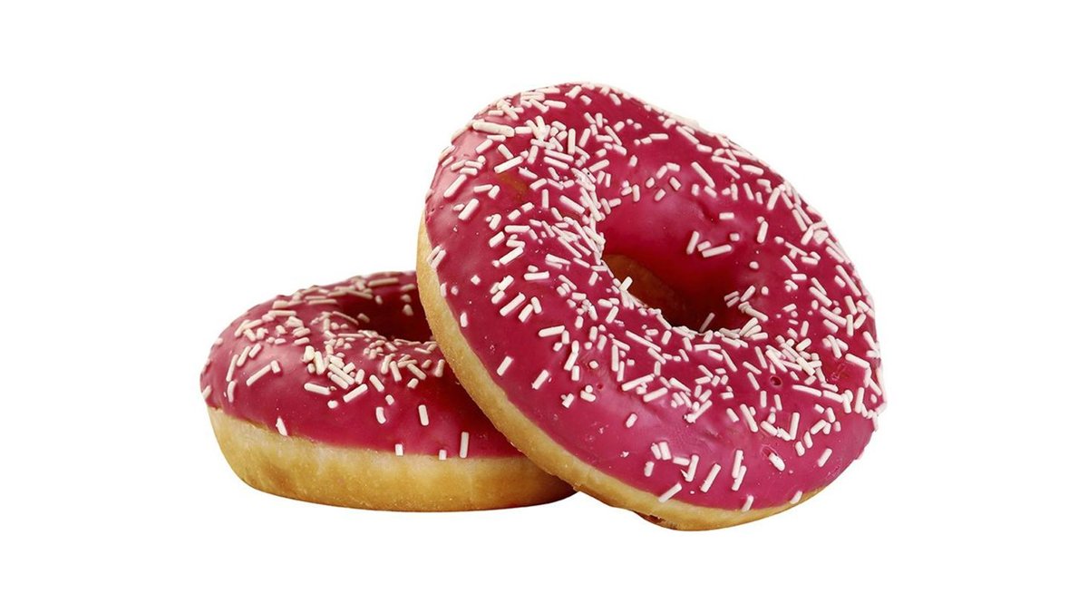 Donut s polevou s jahodovou příchutí