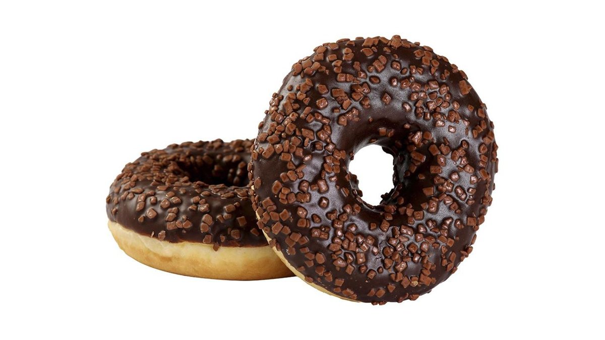 Donut s polevou s čokoládovou příchutí