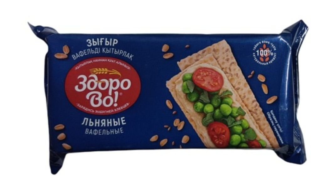 Хлебцы вафельные Здорово льняные 70 г пакет