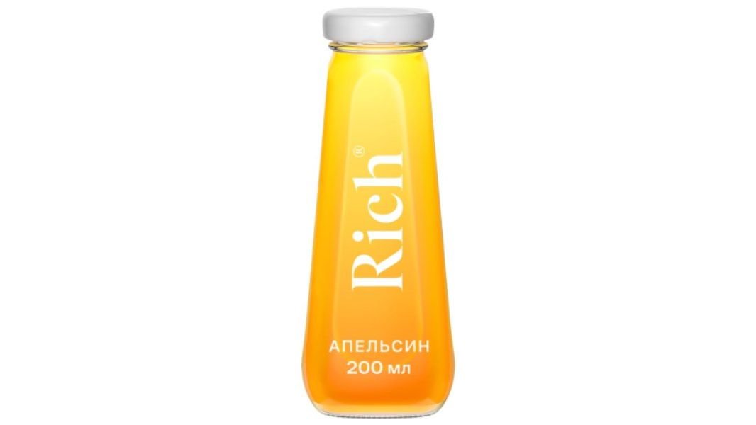 Сок Rich апельсин стеклянная бутылка 200 мл