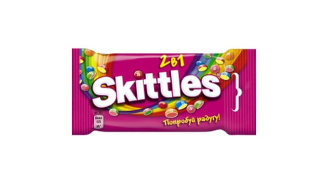 Конфеты жевательные Skittles 2в1 38 г