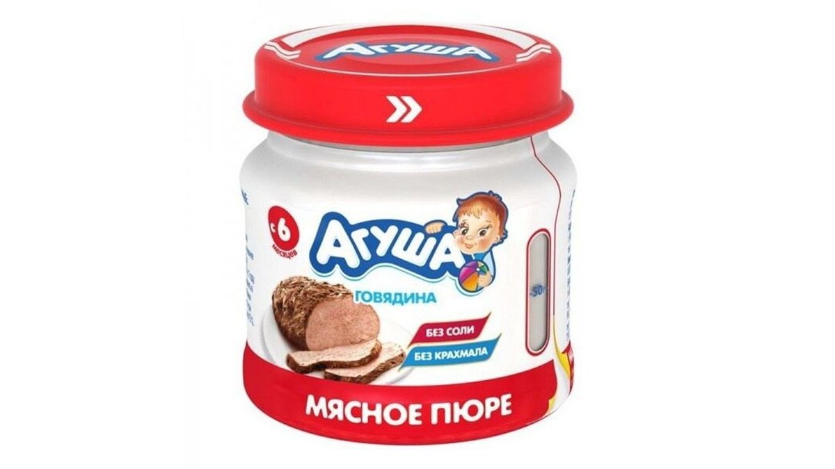 Пюре детское Агуша мясное говядина 80г