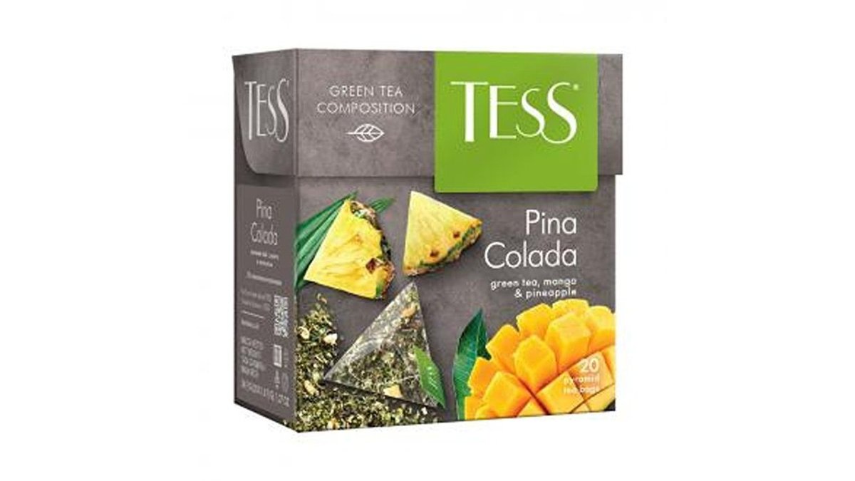 Чай Tess Pina Colada зеленый 20 пакетиков