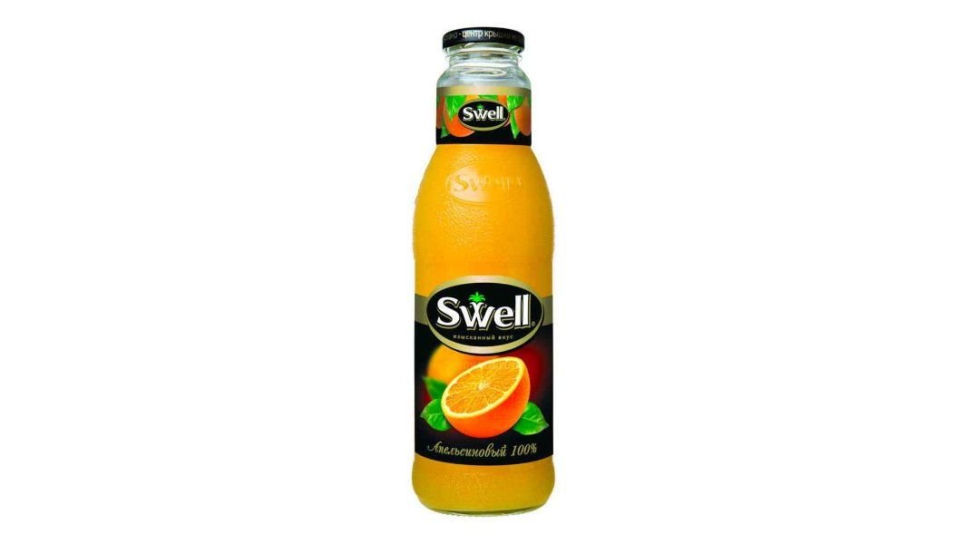 Сок Swell апельсиновый, 750 мл стеклянная бутылка