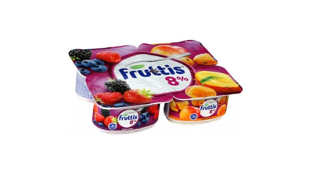 Йогурт Fruttis слив 8% абр -манго/лес ягоды 115 г