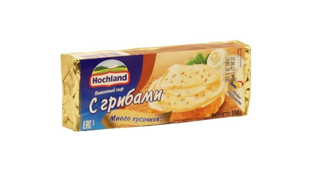 Сыр плавл hochland блочки с грибами 100 г