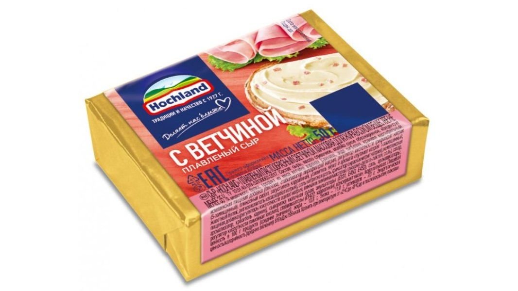 Сыр плавленый Hochland с ветчиной 50 г