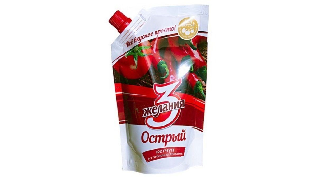Кетчуп 3 Желания томатный остр 250 г