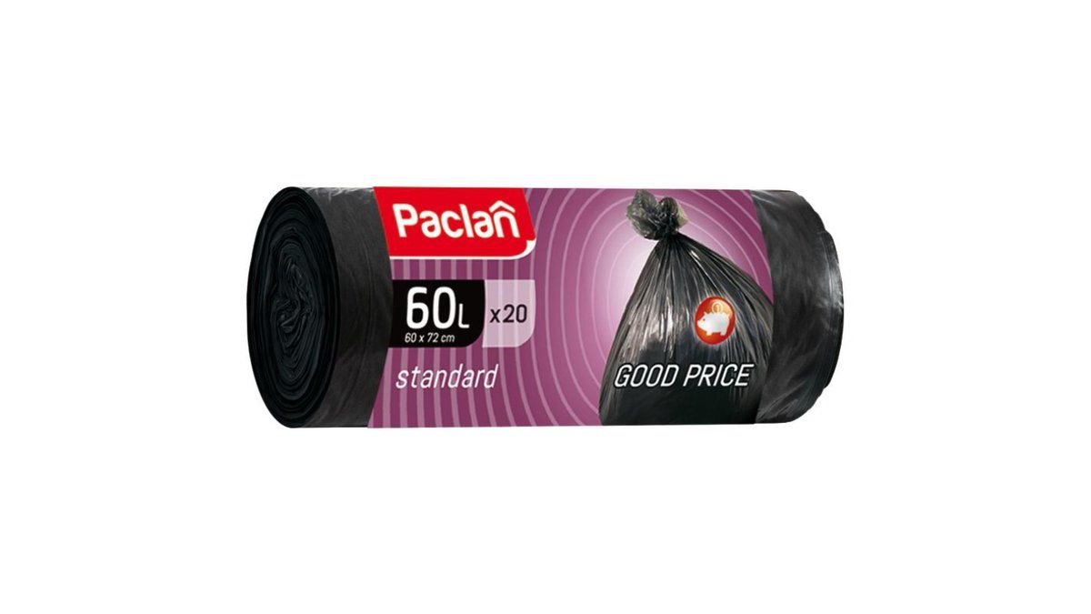 Пакеты для мусора Paclan Standart 60 л 20 шт