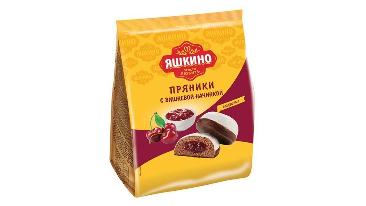 Пряники Яшкино с вишнёвой начинкой 350 г