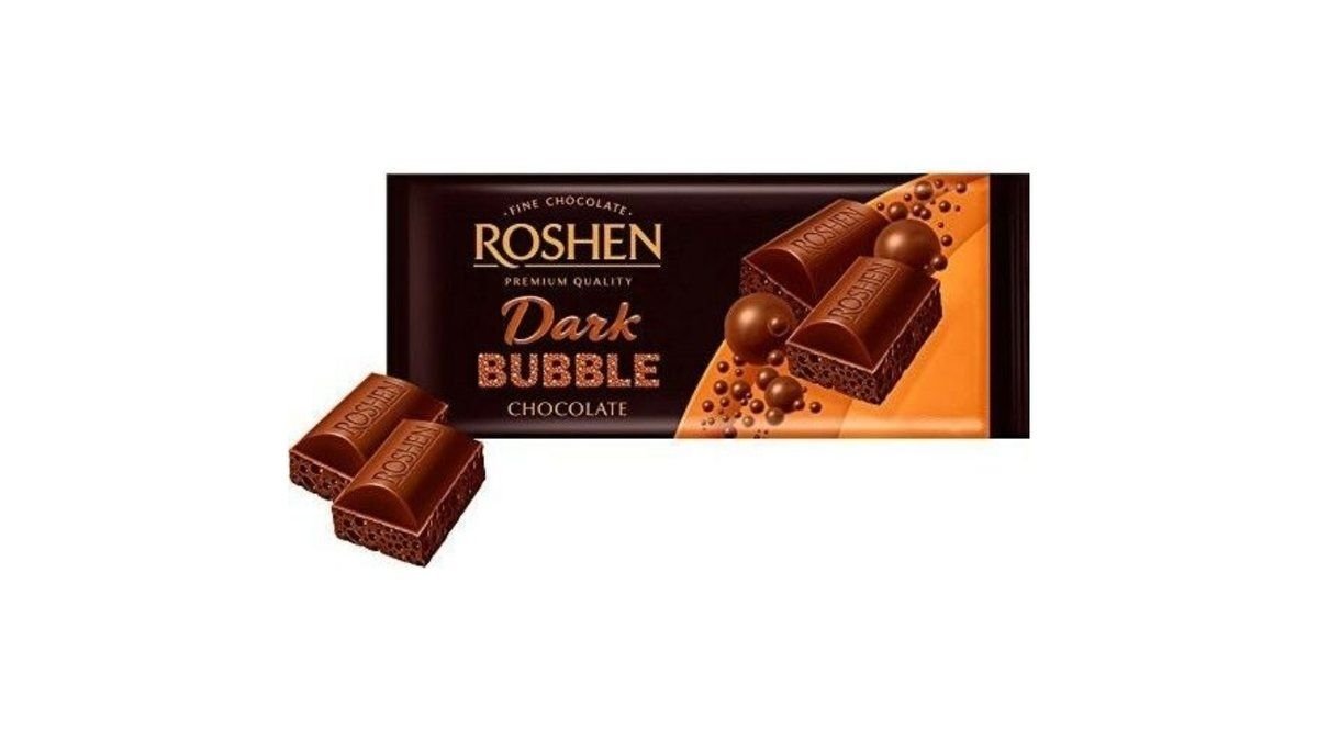 Шоколад Roshen пористый экстрачерный 80 г