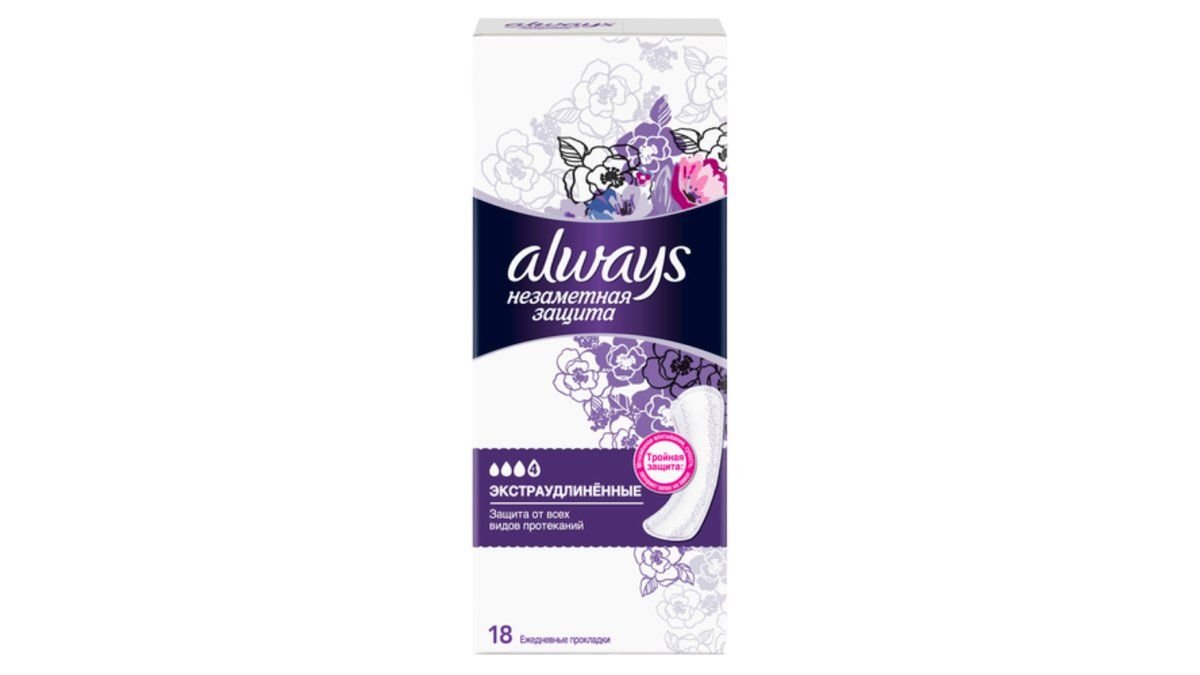 Прокладки ALWAYS Незаметная защита Экстраудлиненные Single 18шт м/у