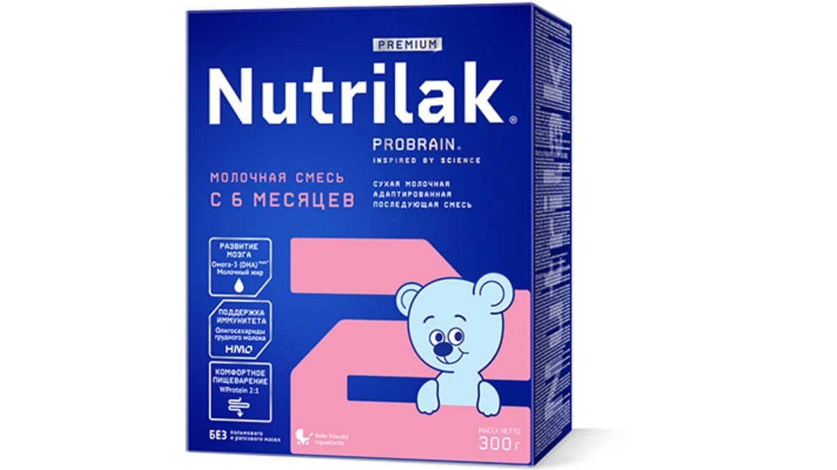 Смесь NUTRILAK Сухая молочная Premium + 2 Последующая 300г