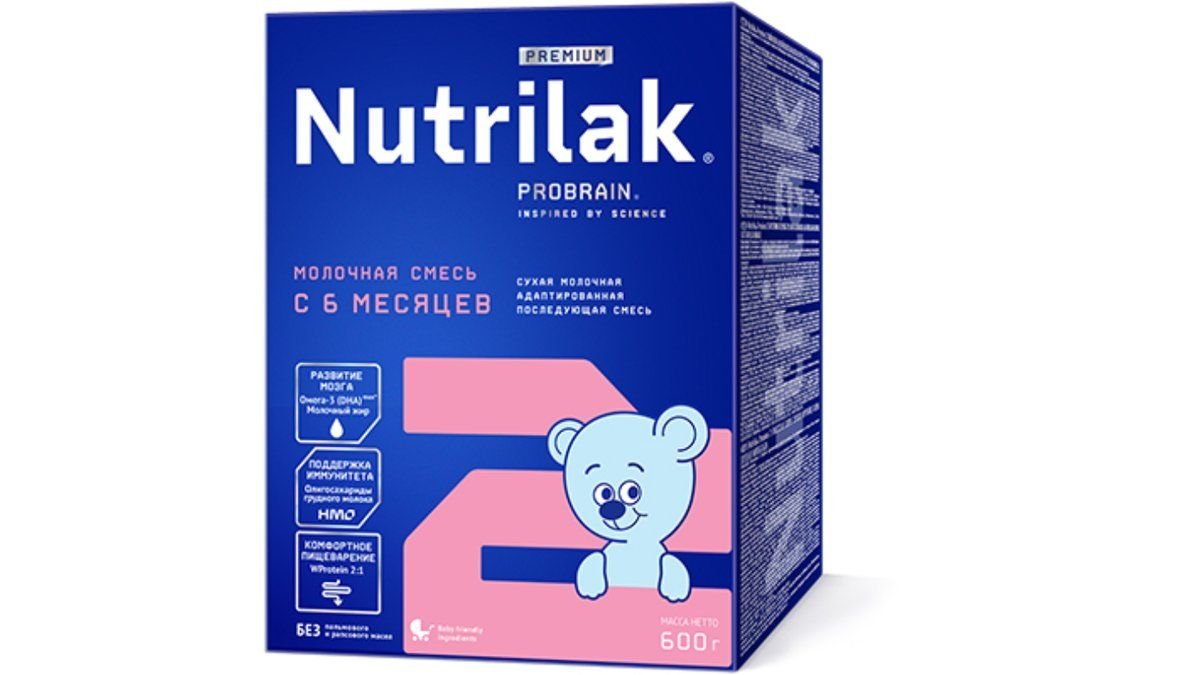 Смесь NUTRILAK Сухая молочная Premium + 2 Последующая 600г
