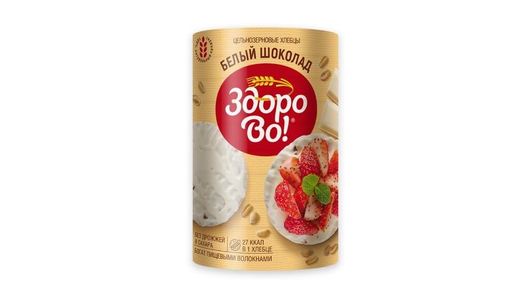 Хлебцы Здорово! в глазури белый шоколад 200 г