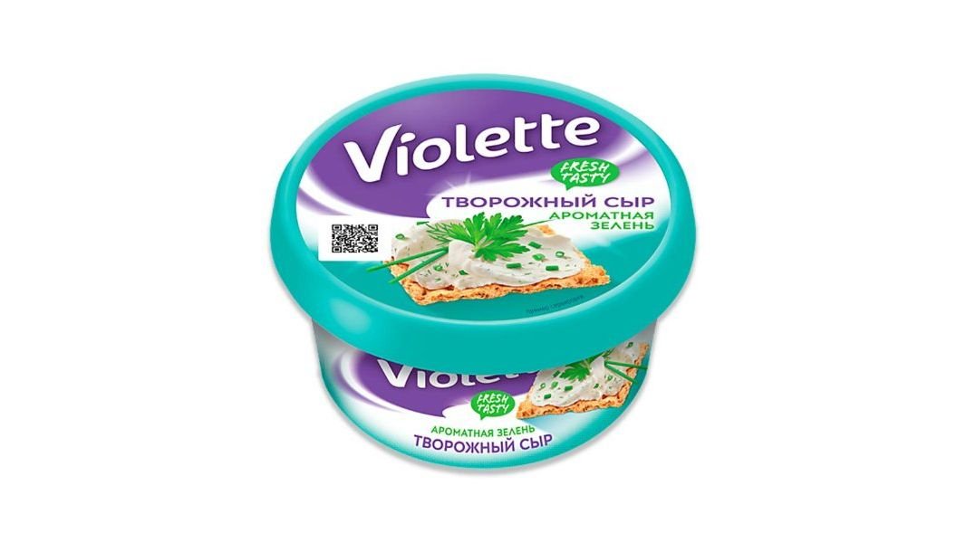 Сыр творожный Violette Ароматная зелень 140 г