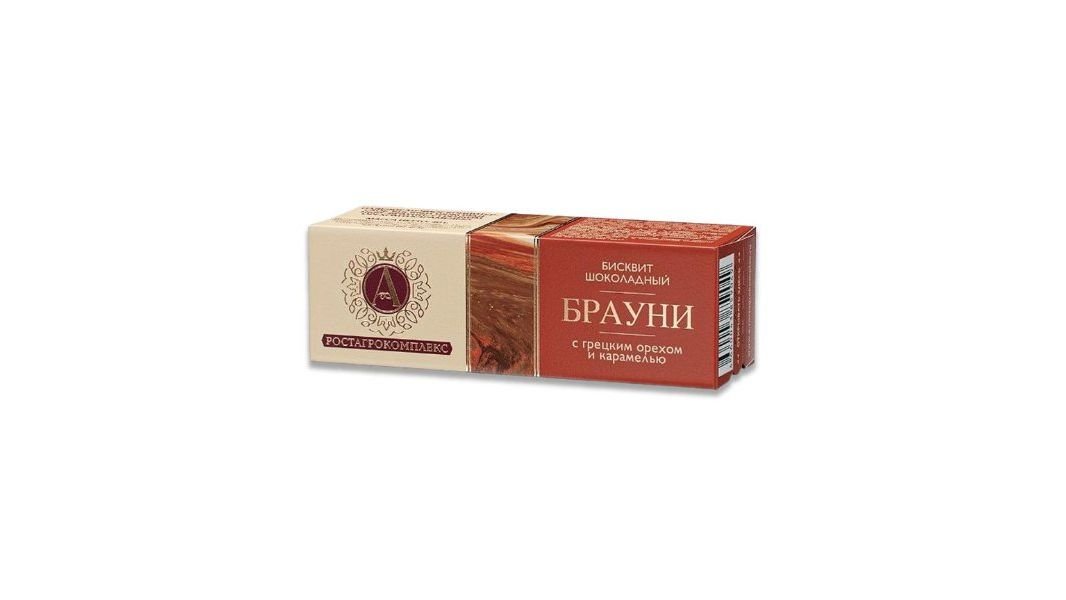 Бисквит А.Ростагрокомплекс брауни шоколадно-грецкий 40 г