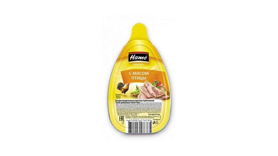Паштет Hame из мяса птицы деликатесный 105 г