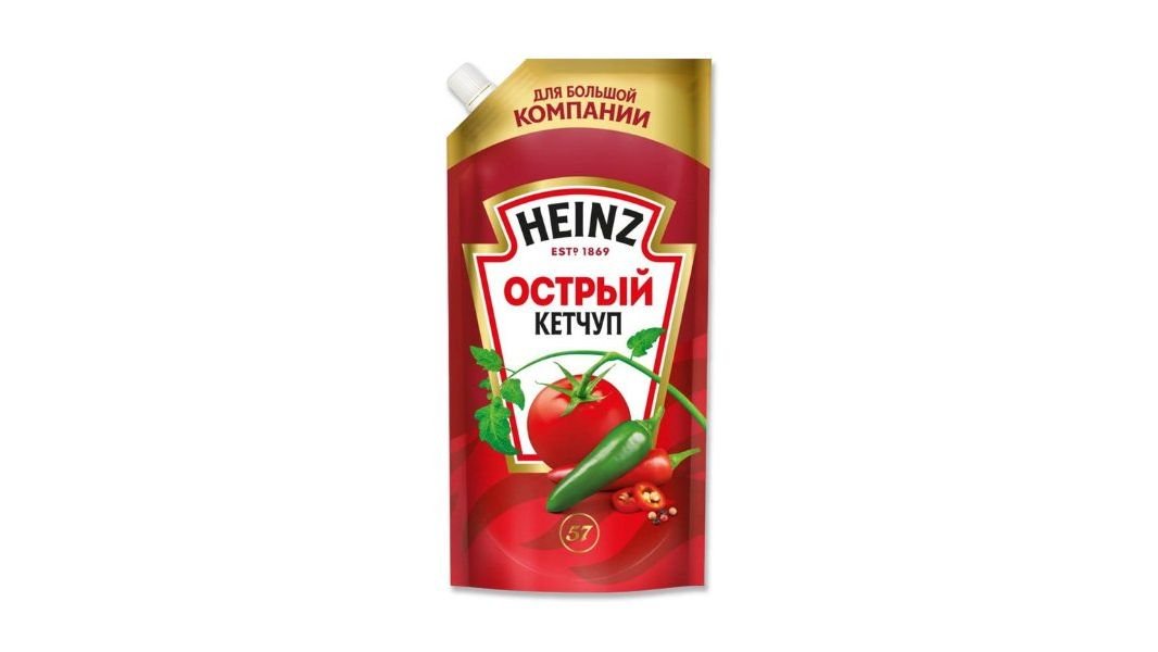 Кетчуп Heinz Острый 550 г д/пак