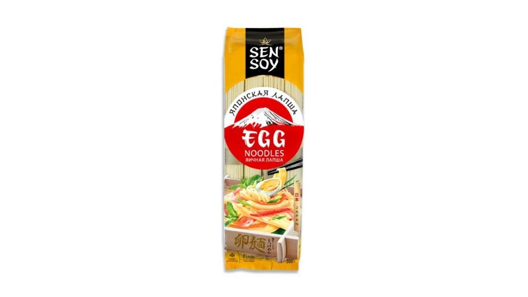 Лапша Sen Soy premium egg noodles яичная 300 г