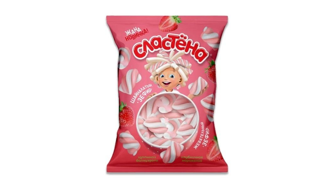 Зефир Сластена Клубничное мороженое 150 г