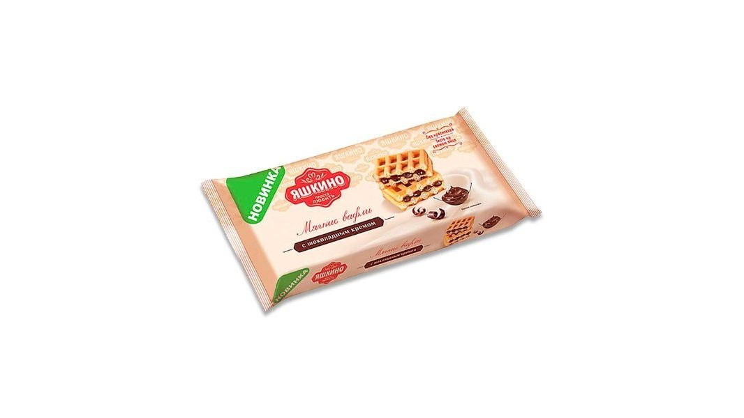Вафли Яшкино мягкие с шоколадным кремом 120 г