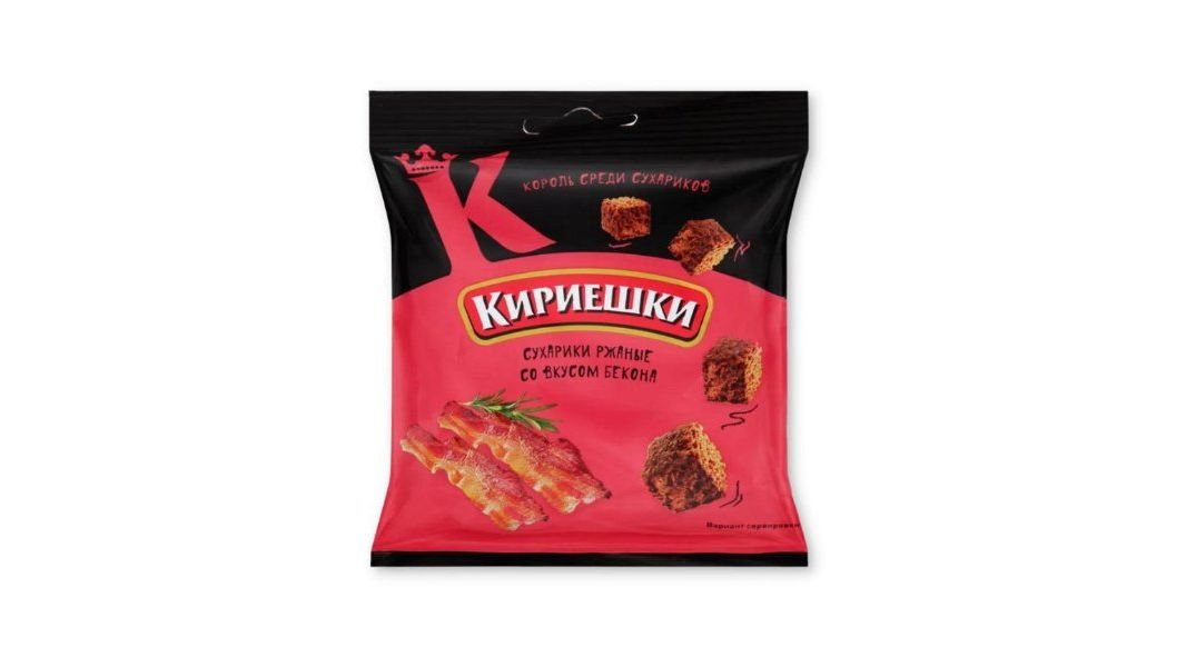 Сухарики Кириешки ржаные со вкусом бекона 40 г