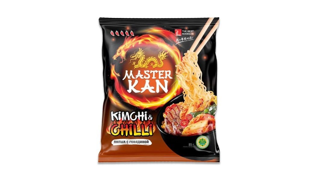 Лапша мастер кан kimchi chili 95 г пак