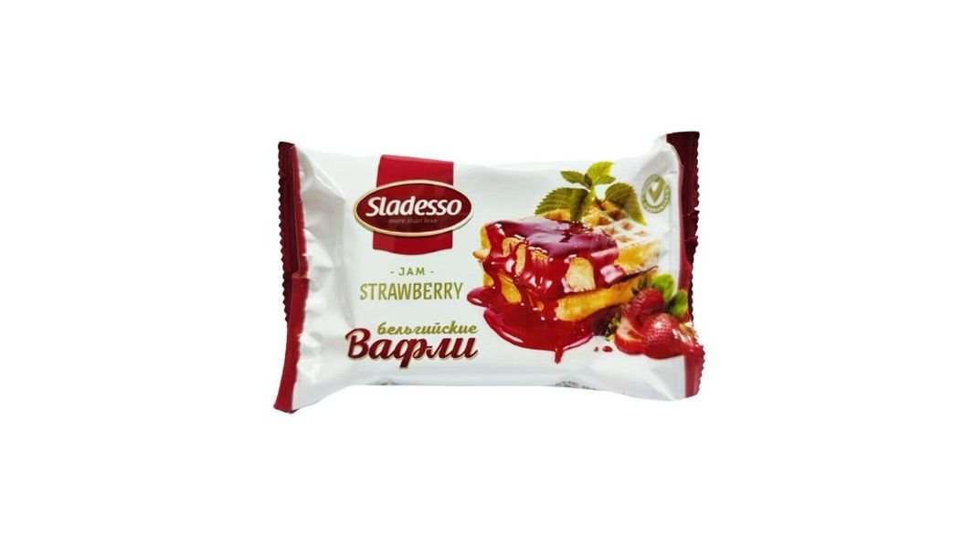 Вафли Sladesso Бельгийские со вкусом клубники 75 г