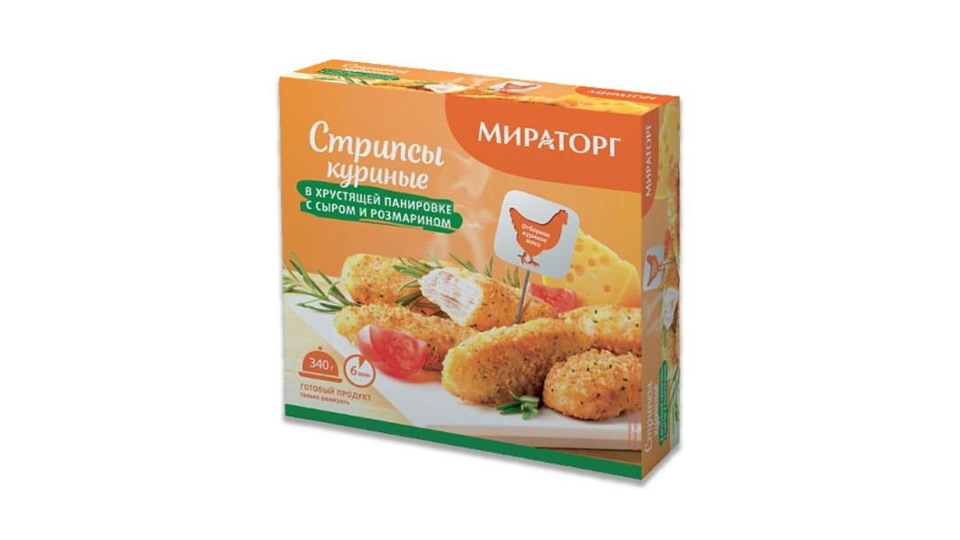 Стрипсы Мираторг куриные в хрустящей панировке 340 г