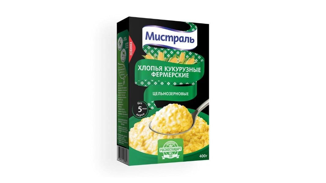 Хлопья МИСТРАЛЬ Фермерские кукурузные 400г кор